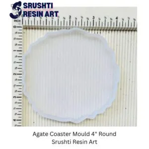 Agate Coaster Silicone Mould 4 inch Round Srushti Resin Art1