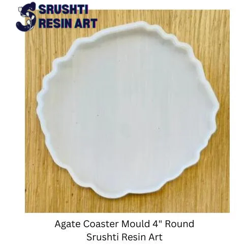 Agate Coaster Silicone Mould 4 inch Round Srushti Resin Art1