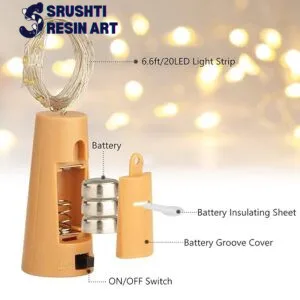 multi-colour cork lights for resin art