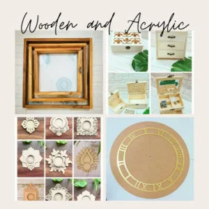 MDF/ Acrylic Cutouts, Pinewood/ Teakwood Frames