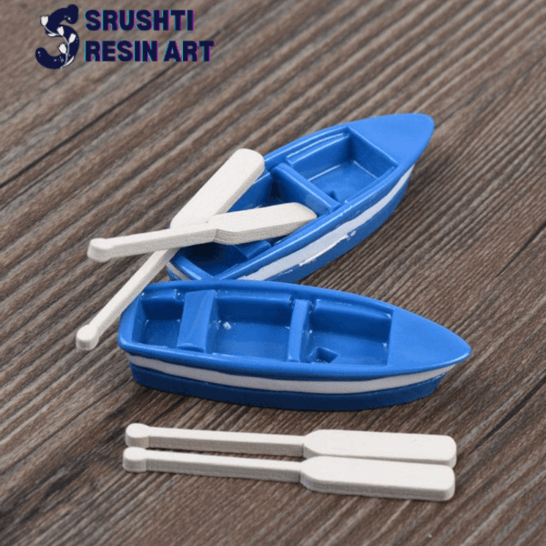 Boat with 2 Oars miniature for resin art
