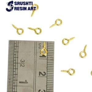 Eye Screw/ I-Screw/ Question Mark Hook – GOLD / 8MM X 4MM (25 Pcs)