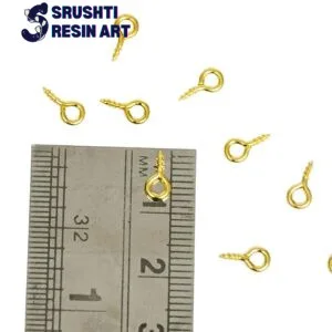Eye screw, eye hook, eye pin for jewellery, keychains gold