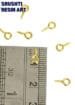 Eye screw, eye hook, eye pin for jewellery, keychains gold