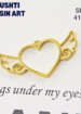 heart shaped bezel with wings for pendant
