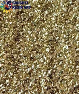 golden metallic glass chips for resin art