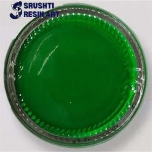 Leaf green opaque resin art pigment srushti resin art hyderabad