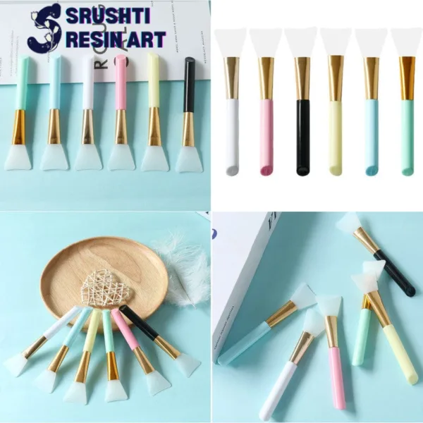Silicone face mask brush for resin art