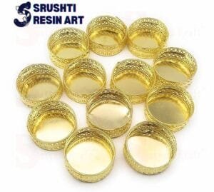 Tealight Candle Holder Golden Metal Netted Katori