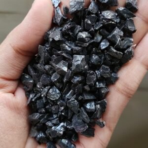Black glass stone/ chips (3-6mm) 150 grams