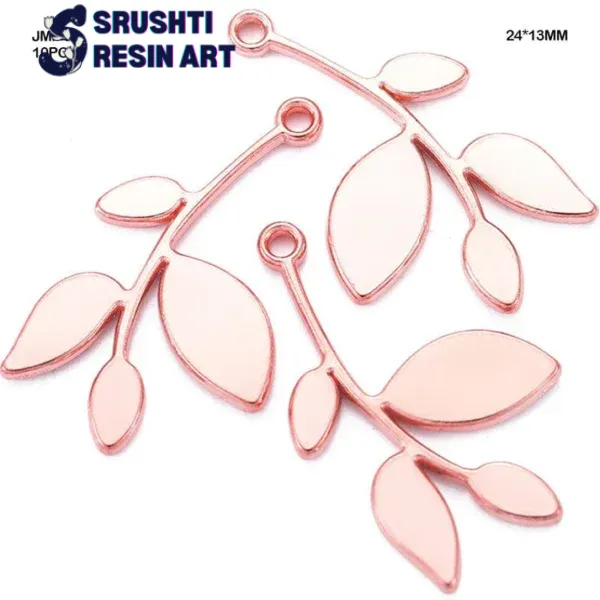 leaf-pendants-rose-gold-24-13mm-10pc-code-jmp48-pendant-srushti-resin-art
