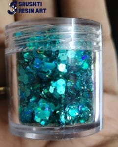 shimmer glitter laser turquoise