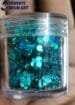 shimmer glitter laser turquoise