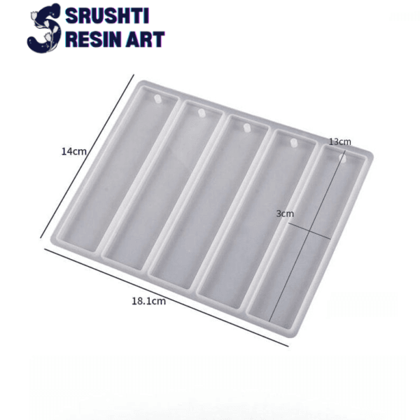 Plain bookmark silicone mould for resin art