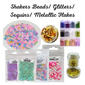 Shakers Beads/ Glitters/ Sequins/ Shimmer/ Metallic Foil Flakes