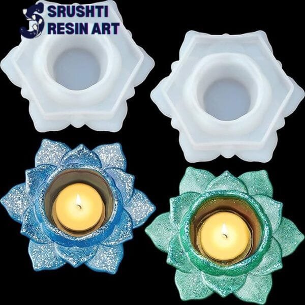 Tealight Candle Holder Silicone Mould Lotus Shape 5 Inch (RM201)
