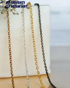 Thin silver chain
