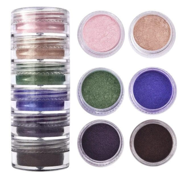 123010 6 Shade Pearl Mica Powder (J)