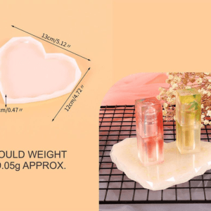 SM0143 5 Diamond Cut Heart Coaster Mould