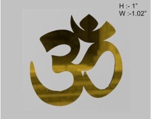 6 PCS Aum Symbol 1" Acrylic Cutout GOLD