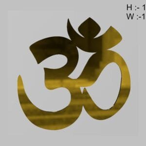 6 PCS Aum Symbol 1" Acrylic Cutout GOLD
