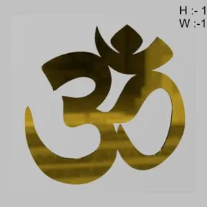 6 PCS Aum Symbol 1" Acrylic Cutout GOLD