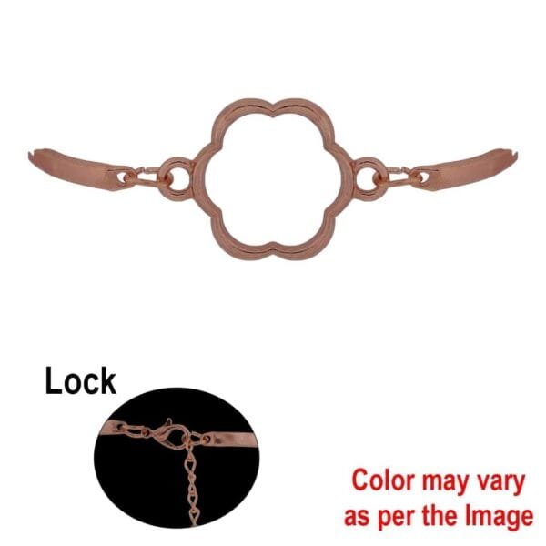 Flower shape bracelet bezels for resin art rosegold colour