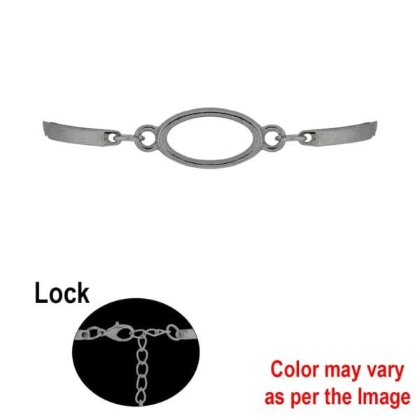 Silver colour bracelet bezel for resin art
