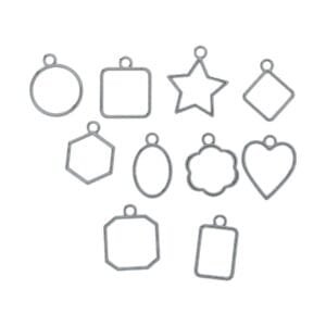 10 pcs earring pendant bezel set sivler