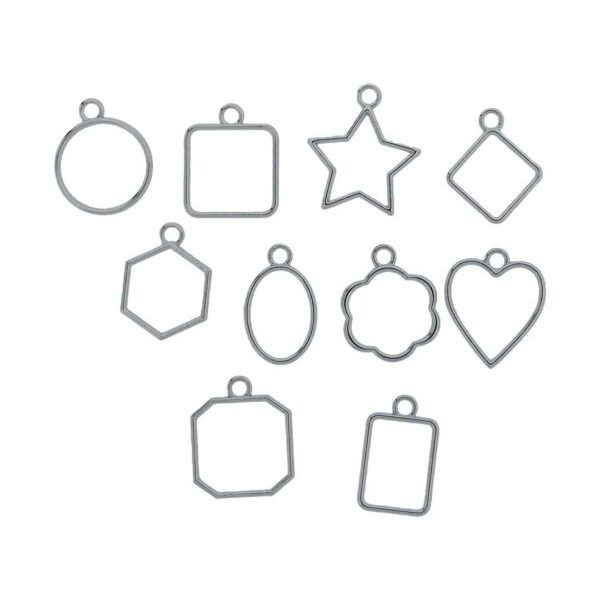 10 pcs earring pendant bezel set sivler