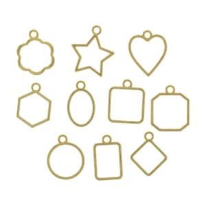 10 PCS Small Bezels For Resin Pendants or Earrings Jewellery – GOLD