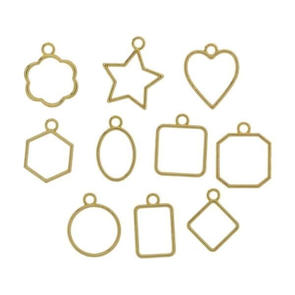 10 PCS Small Bezels For Resin Pendants or Earrings Jewellery