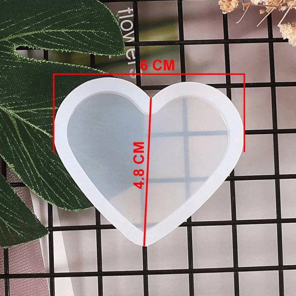 2" Small Heart Keychain Mould Without Hole