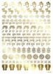 A4S060 New GOLDEN Emboss Sticker D16 Shubh Labh Ganesha Swastik Aum Charan