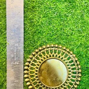 Round Golden Metal Plate 3″ for Resin Art Pooja Thali/ Resin Decorations