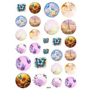 IS075 Pendant, Coaster & Keychain Insert Sheet (Transparent Sheet) IS075