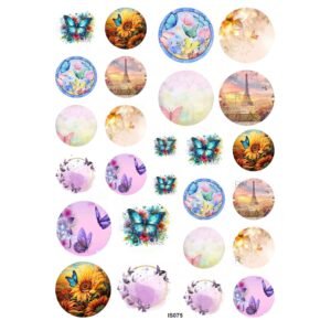 IS075 Pendant, Coaster & Keychain Insert Sheet (Transparent Sheet) IS075