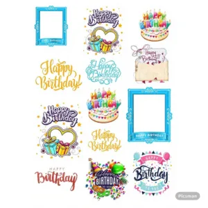 IS116 Happy Birthday Designs Insert Sheet (Transparent Sheet) IS116