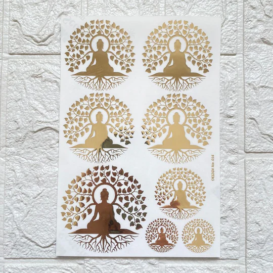 buddha-resin-golden-sticker