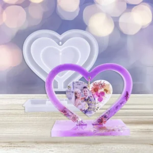 Twin Heart Frame With Stand Mould (Center Heart/ Hanging Heart)