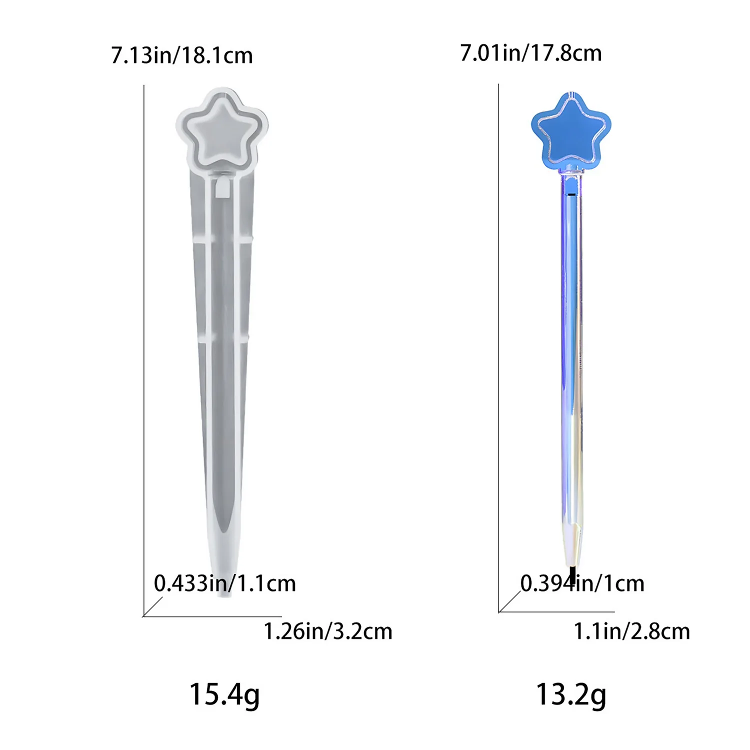 Silicone Mould Pen Flower Shape JSM96