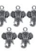 Elephant Head Metal Charms (5 Pcs) | MC-2034 | Antique Look for Resin & Jewelry Making