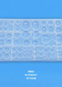 RM59 Silicone Mould 58 Cavity Jewellery Ear ring/ Pendant Mould