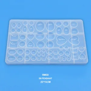 RM59 Silicone Mould 58 Cavity Jewellery Ear ring/ Pendant Mould