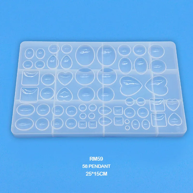 RM59 Silicone Mould 58 Cavity Jewellery Ear ring/ Pendant Mould