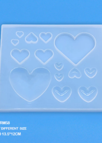 RM58 SILICONE MOLD 13.5*12CM 13 Hearts Big Mould