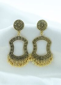 Oxidized Gold Jhumka Designer - D