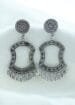 Oxidized Silver Jhumka Designer - D