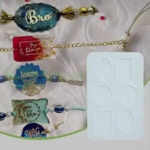Rakhi / Bracelet Silicone Mould for Resin Art (Mix Shapes - 6 Cavity )