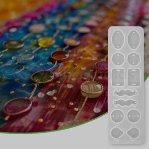 MOUSTACHE Rakhi / Bracelet Big Size Silicone Mould for Resin Art (Round Agate - 12 Cavity )